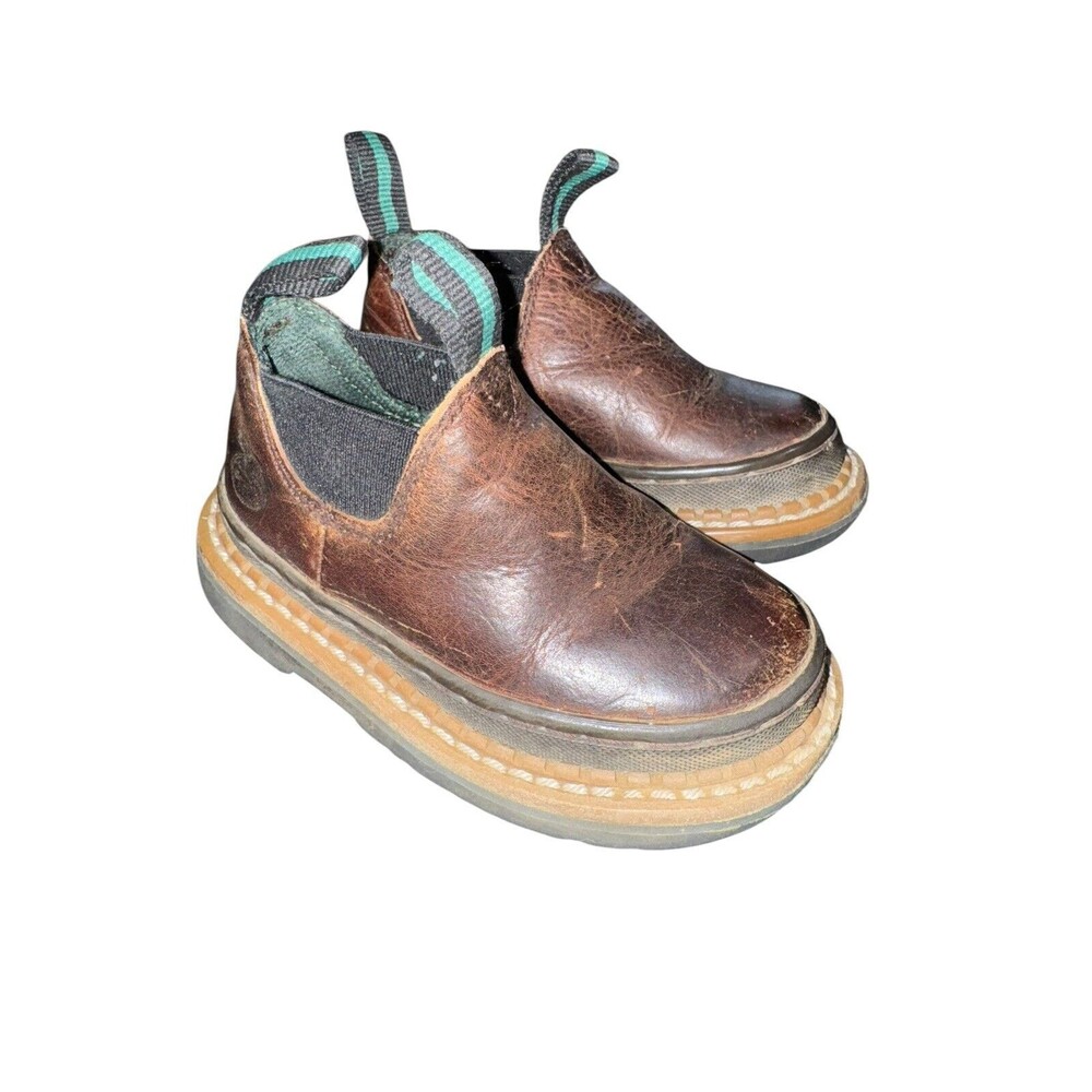 Georgia Boots Little Giant Romeo GR74 Brown Leather Shoes Boot 8.5 M